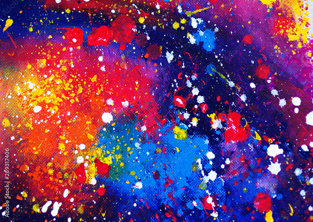 Hand draw colorful watercolor painting abstract background with texture