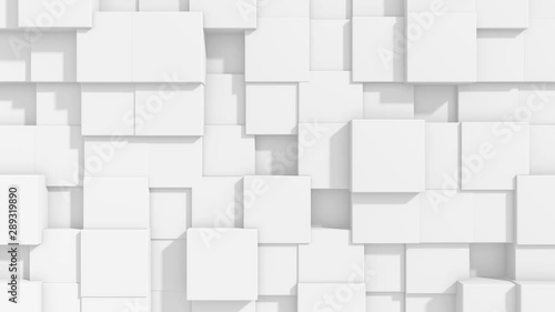 Abstract square geometric surface animation. light bright clean minimal squares. Random waving motion background architectural canvas. Seamless loop 4K FullHD