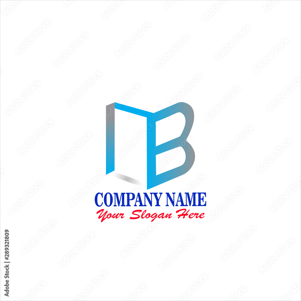 the three-dimensional letter b logo formed from rectangular elbows the three-dimensional letter b logo formed from rectangular elbows