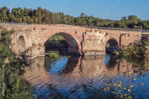 Roman bridge over the Tagus river in Talavera de la Reina, Toledo. Spain