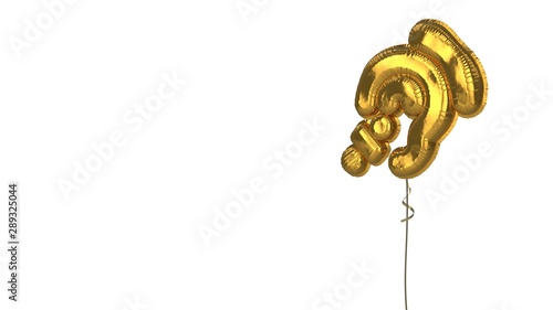 gold balloon symbol of assistive listening systems on white background