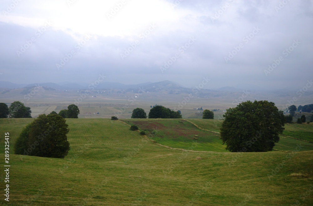landscape of mountain meadows in the morning landscape of mountain meadows in the morning