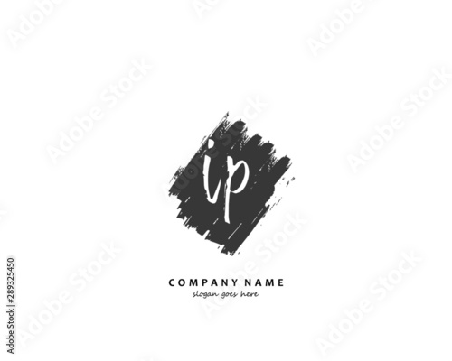  IP Initial letter logo template vector