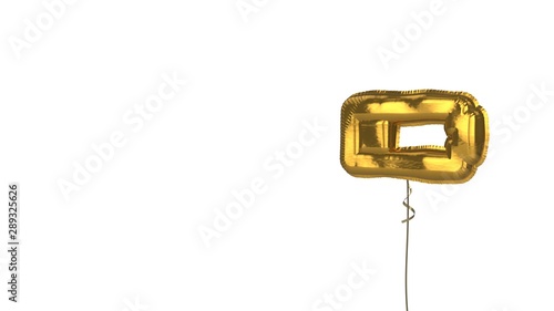gold balloon horizontal symbol of battery quarter on white background