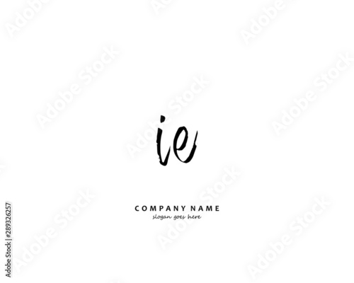  IE Initial letter logo template vector