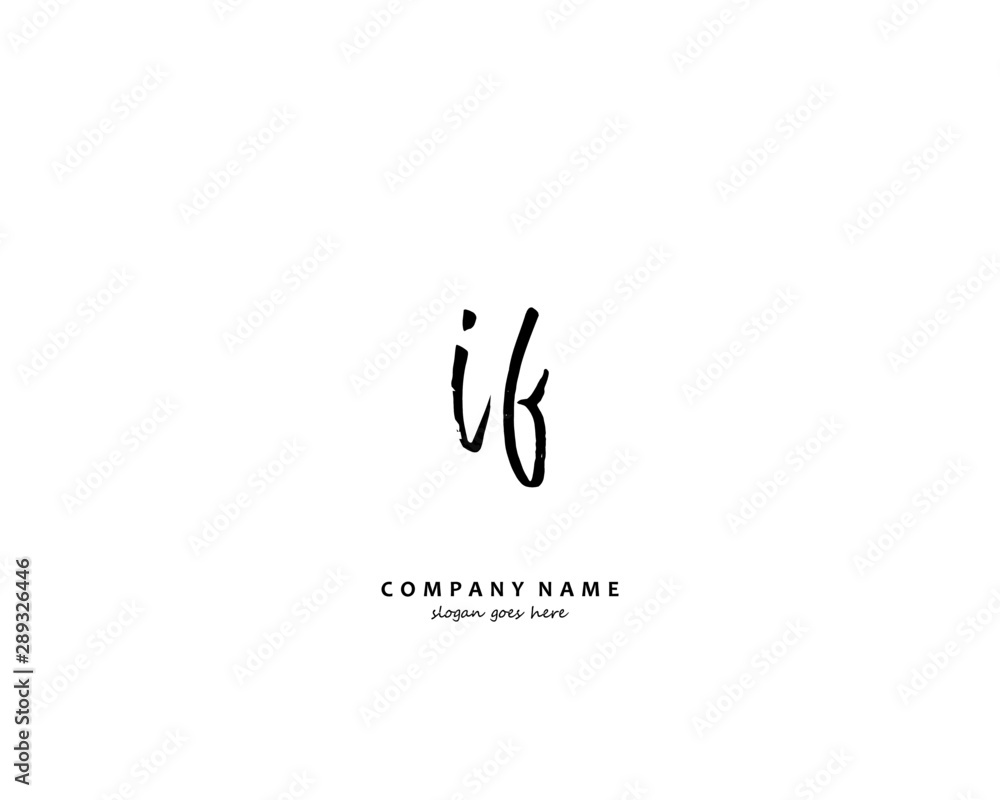 IF Initial letter logo template vector IF Initial letter logo template vector