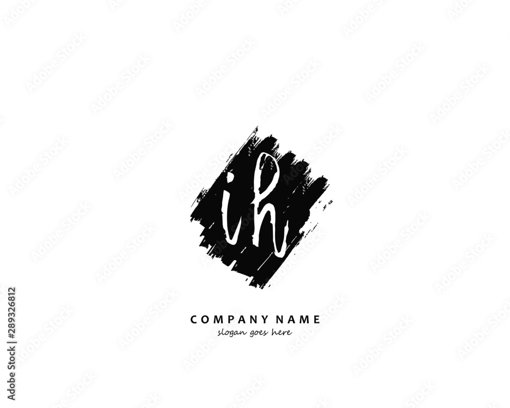 IH Initial letter logo template vector IH Initial letter logo template vector