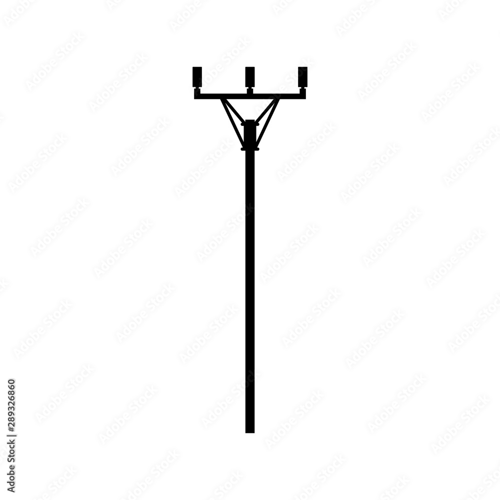 Wood power line symbol. Power line flat design. High voltage electric pylon. Wood power line symbol. Power line flat design. High voltage electric pylon.