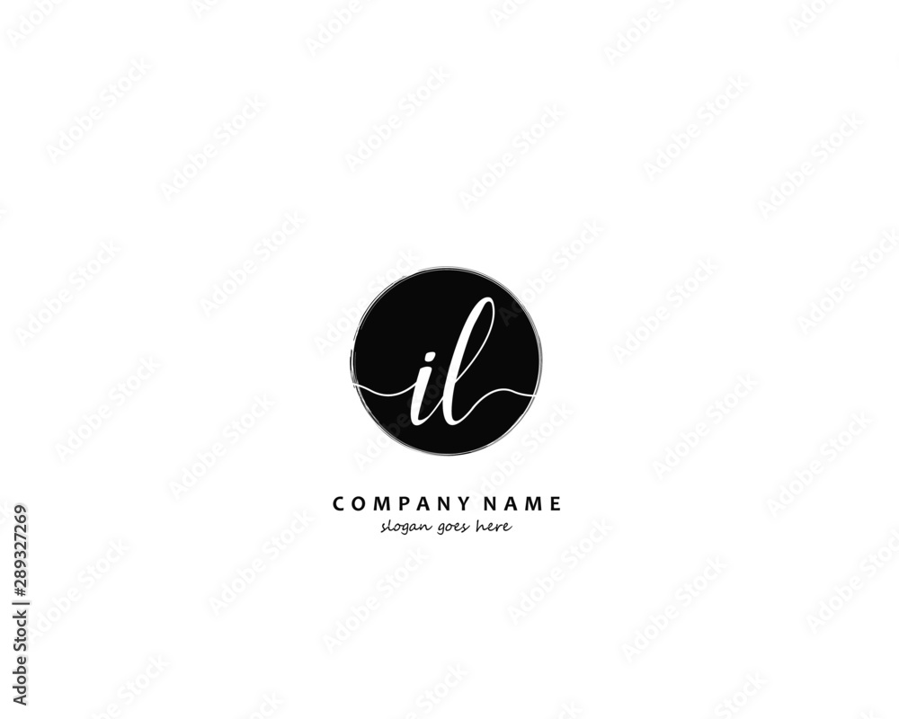 IL Initial letter logo template vector IL Initial letter logo template vector