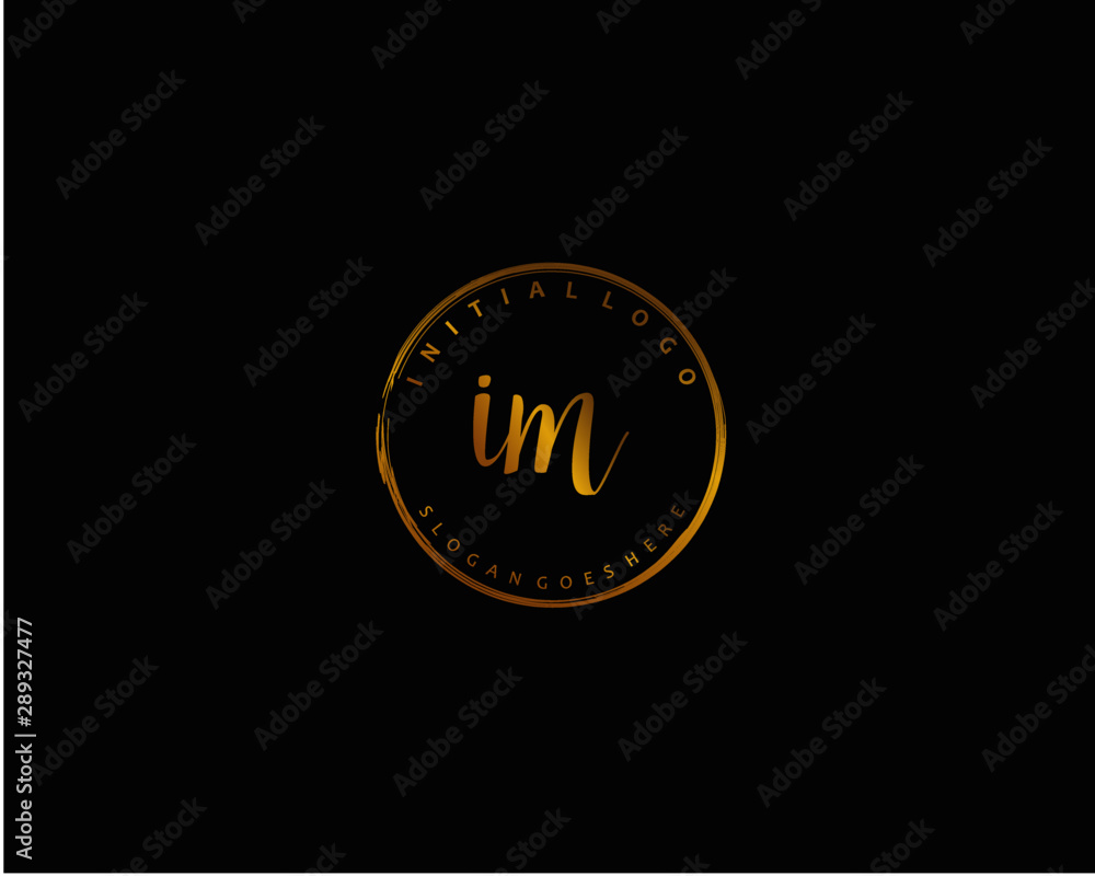  IM Initial letter logo template vector