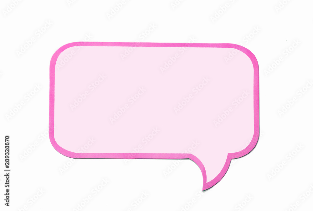 Speech bubble as a cloud with pink border isolated on white background. Speech bubble as a cloud with pink border isolated on white background.