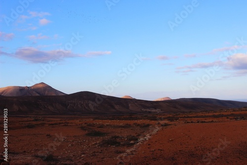 Aufnahme über die weiten "Gebirge" Fuerteventuras