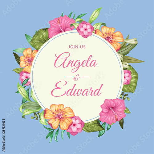 vintage floral wedding invitation © coz1421