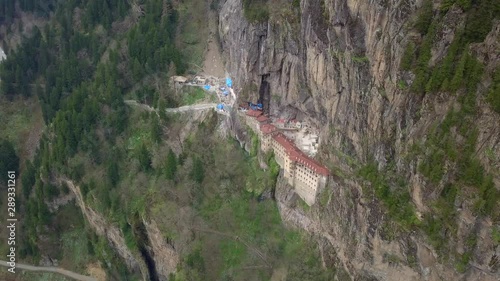 Aerial view of Sumela Monastery in Turkey - Blacksea 