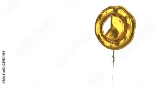 gold balloon symbol of photo  on white background photo