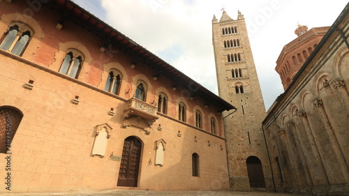 Canvas Print Cathedral of San Cerbone and the bell tower of Massa Marittima.