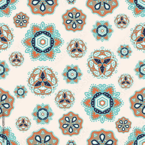 Mandala seamless pattern wi...
