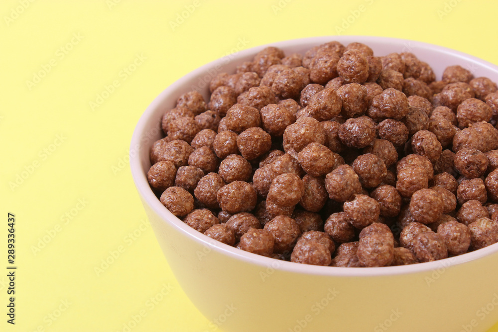 dry breakfast on the table. cornflakes dry breakfast on the table. cornflakes
