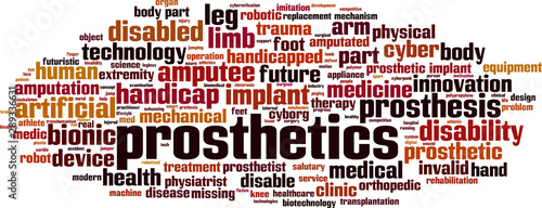 Prosthetics word cloud