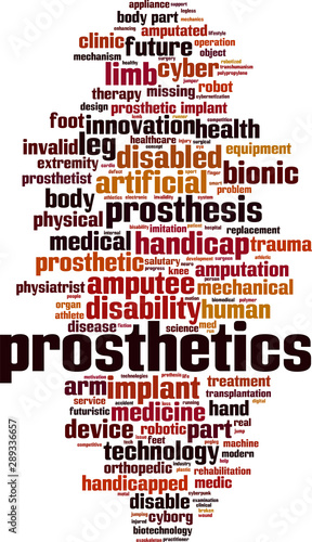 Prosthetics word cloud