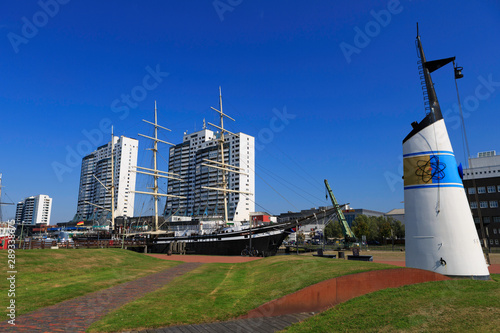 Bremerhaven,Germany,9,2014;Historical sailing ship that can be visited in the naval museum photo