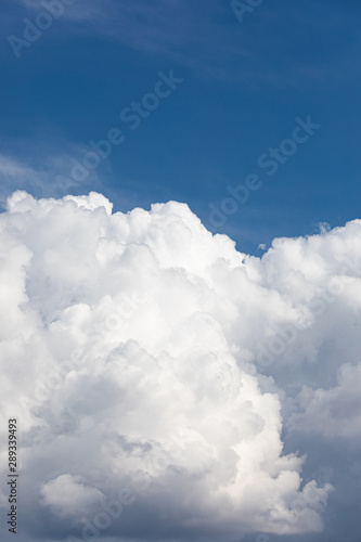 Fluffy cloud edge and blue sky