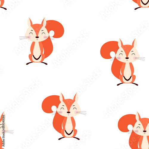 seamless pattern with squirrel