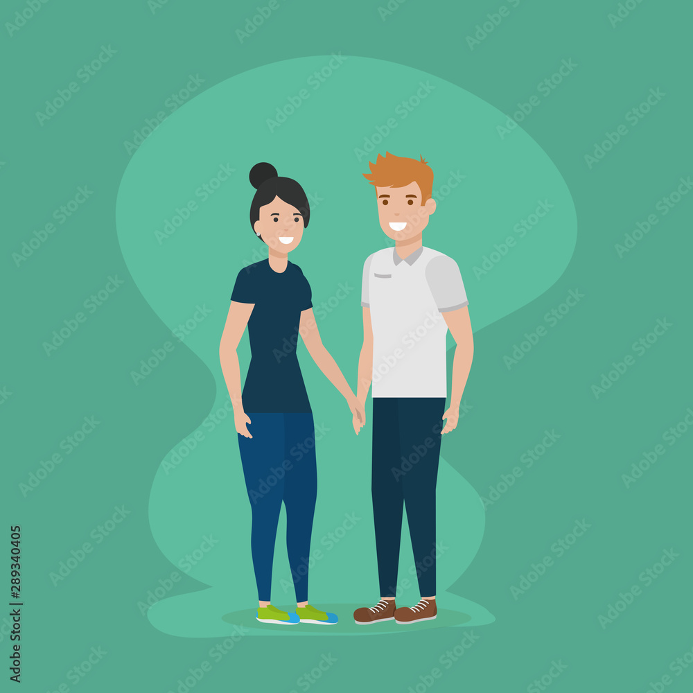 Obraz premium people family flat design image