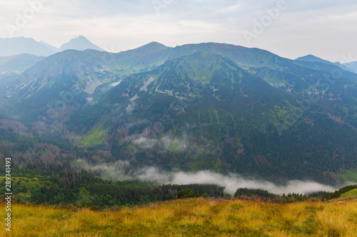 Fog spreads in Tatra mountains