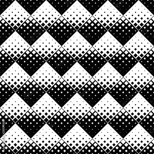 Abstract seamless square pattern background design - monochrome vector illustration
