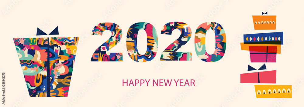 Vector illustration for New Year celebration with gift box Vector illustration for New Year celebration with gift box