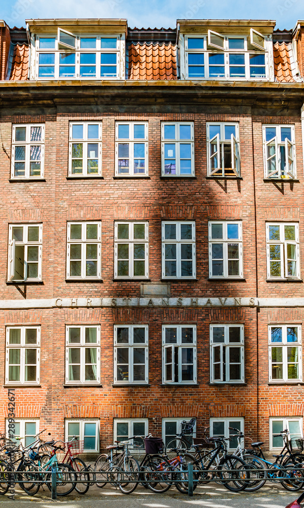 Facade of old building in Copenhagen.