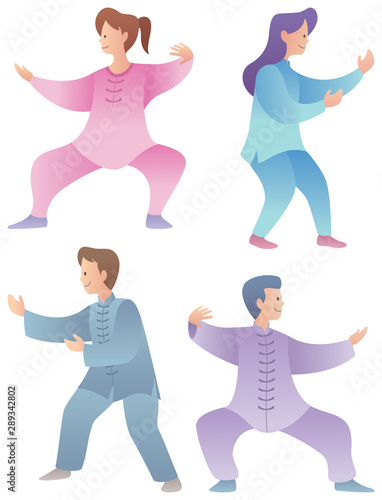 Qigong Characters Set