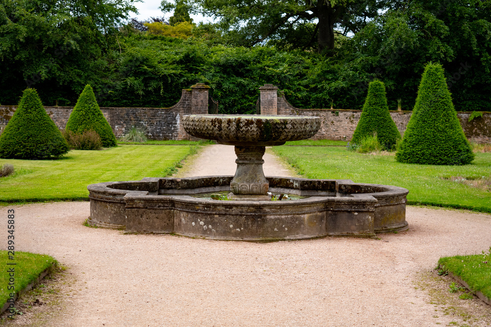 A Fountain in an English Garden