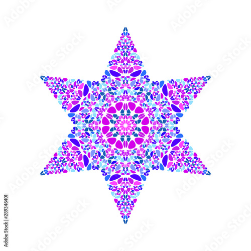 Gravel star polygon - geometrical colorful vector element