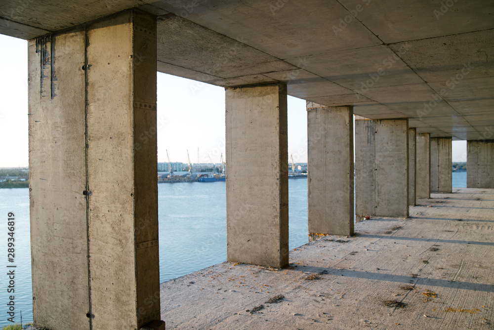 construction site building with cement material structure construction site building with cement material structure