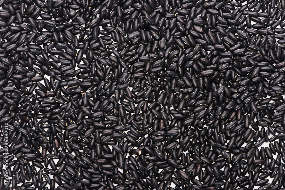 top view of uncooked organic black beans