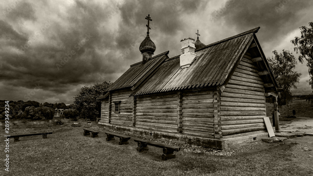 Obraz premium Staraya Ladoga. Church of the Holy Great Martyr Demetrius of Solunsky