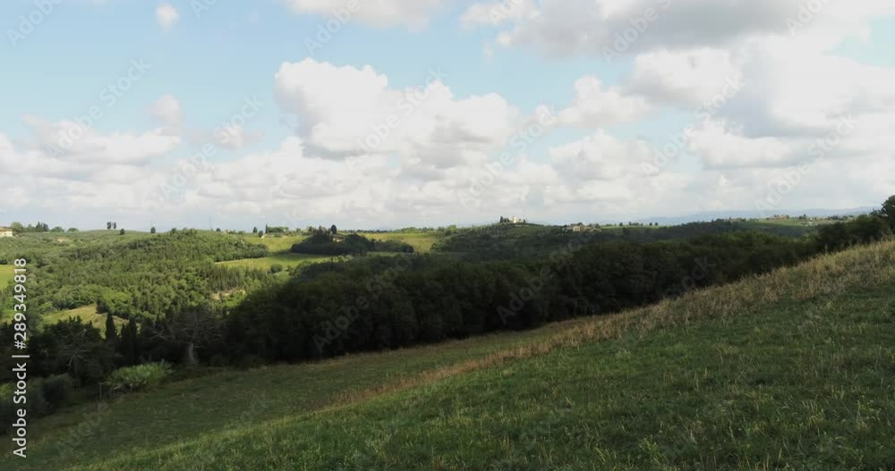 Panorama of the hills of the Tuscan countryside, Italy - Aerial view Panorama of the hills of the Tuscan countryside, Italy - Aerial view