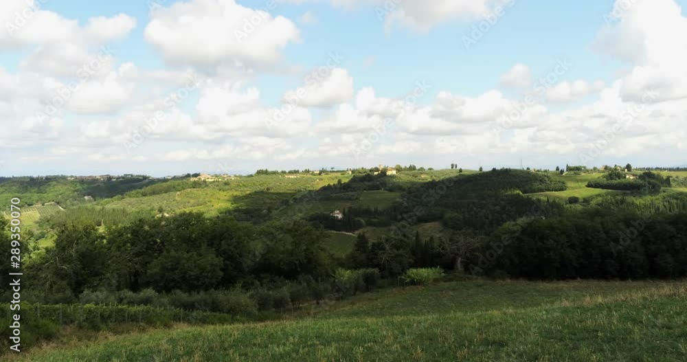 Panorama of the hills of the Tuscan countryside, Italy - Aerial view Panorama of the hills of the Tuscan countryside, Italy - Aerial view
