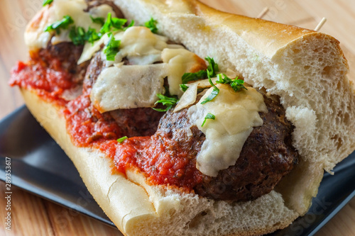 фотографія Meatball Parmesan Hero Sandwich