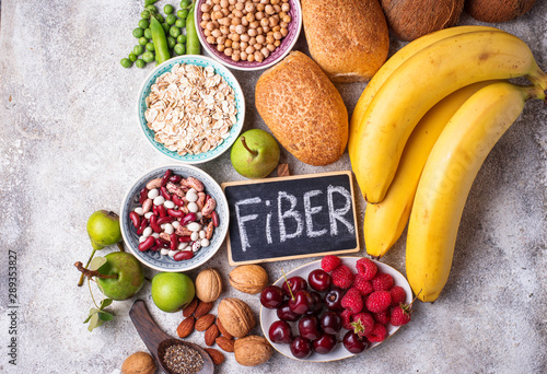 Fototapeta Naklejka Na Ścianę i Meble -  Products rich in fiber. Healthy diet food