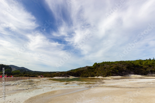 Champagne Pool in Wai-o-tapu an active geothermal area, New Zealand