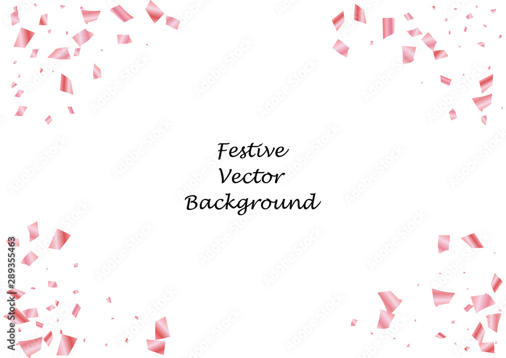 Festive pink rectangle confetti background. Abstract frame confetti texture for holiday, postcard, poster, website, carnival, birthday, children's parties. Cover confetti mock-up. Wedding card layout Festive pink rectangle confetti background. Abstract frame confetti texture for holiday, postcard, poster, website, carnival, birthday, children's parties. Cover confetti mock-up. Wedding card layout