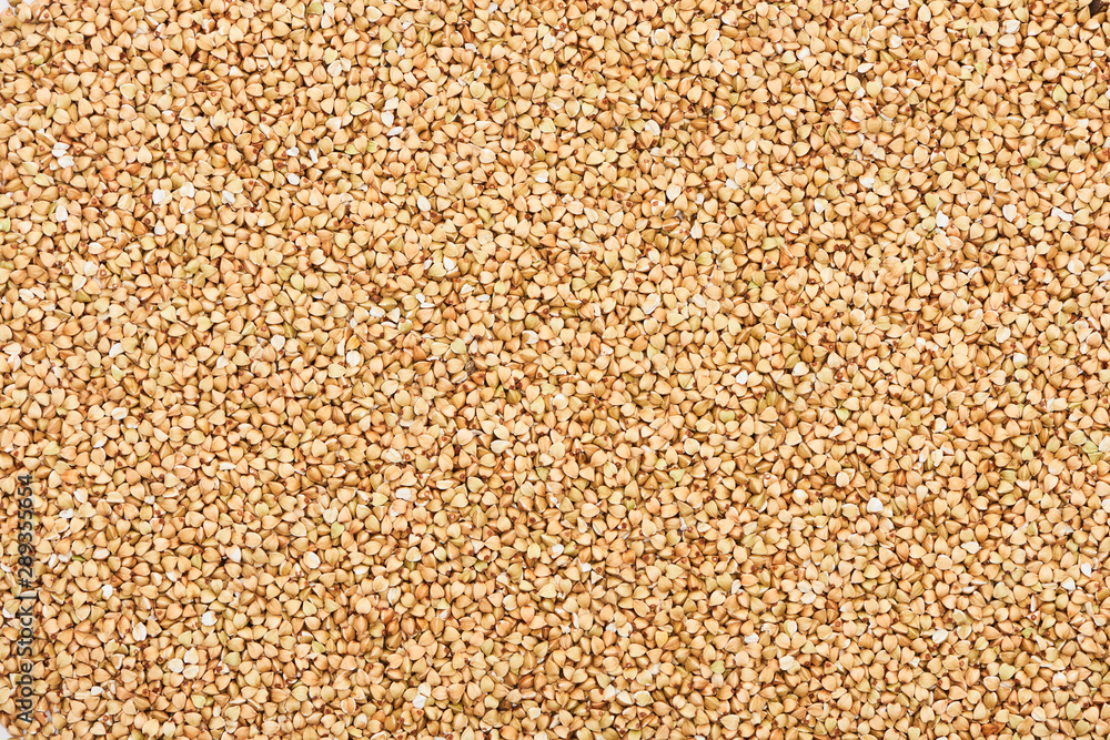 top view of uncooked organic whole buckwheat