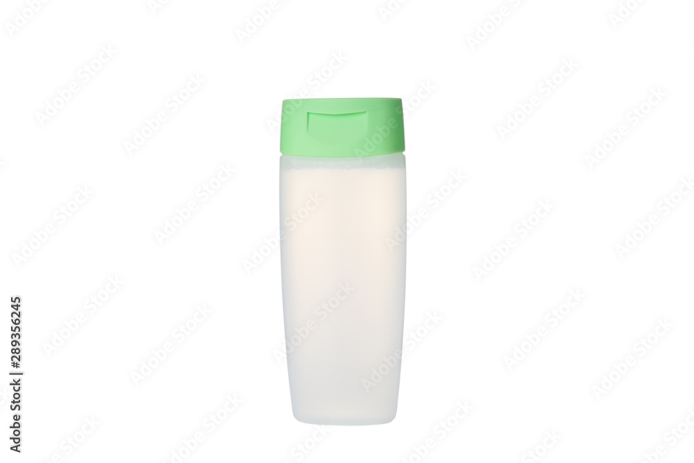 Face tonic in plastic bottle isolated on white background Face tonic in plastic bottle isolated on white background