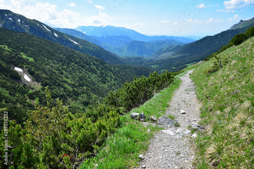 A landscape in the Belianske Tatry in Slovakia.