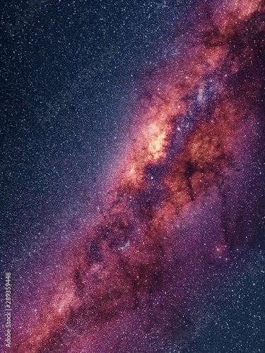Via-láctea estrelada longa exposição