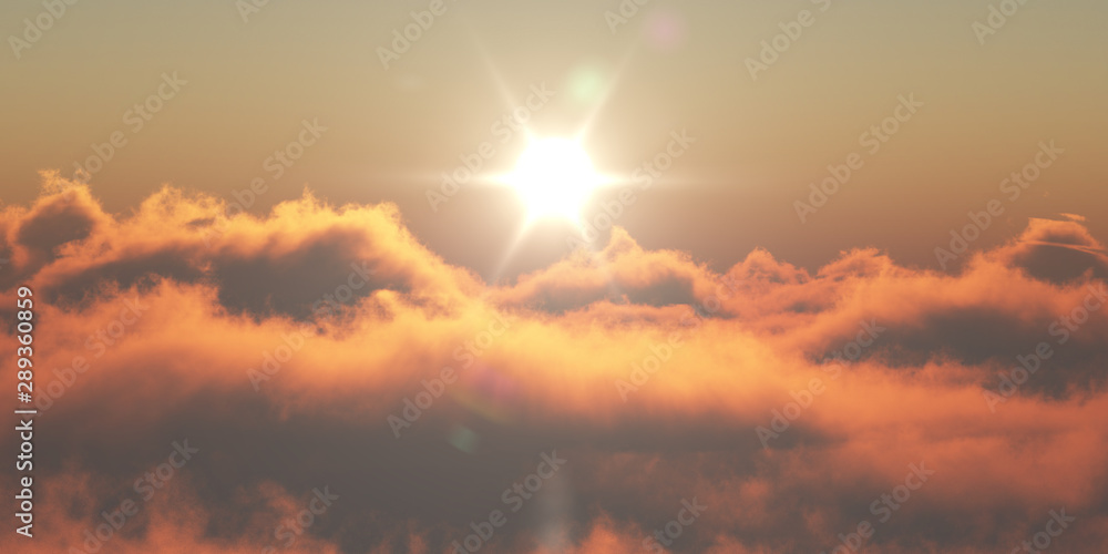 Fototapeta premium heaven, sunset over the clouds