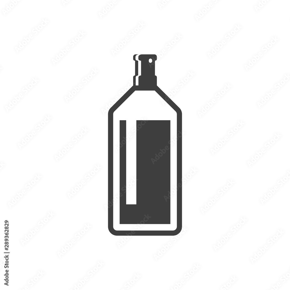 Spray dispenser bottle icon. Vector on a white background Spray dispenser bottle icon. Vector on a white background
